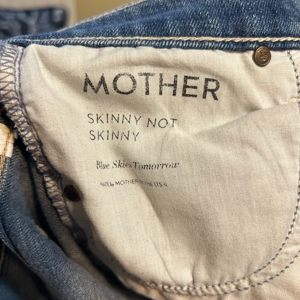 Mother Skinny Not Skinny Jeans in Blue Skies Tomorrow - Size 25 - Picture 6 of 12